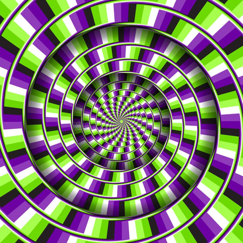 Optical Illusion of Rotation of Three Ball Around of a Moving Hole ...