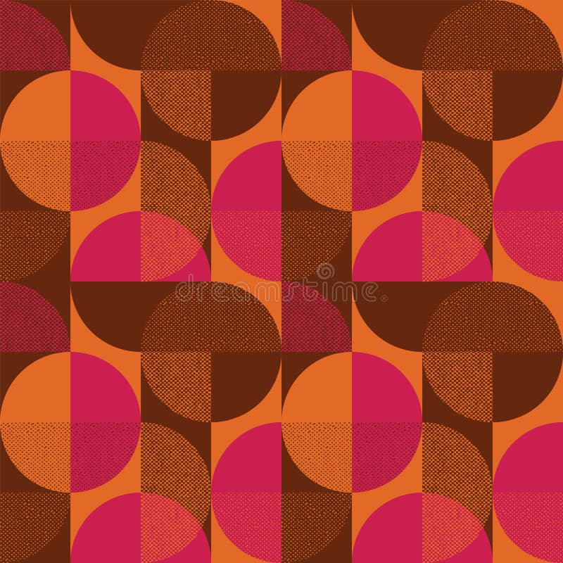 Abstract round shape seamless pattern royalty free illustration