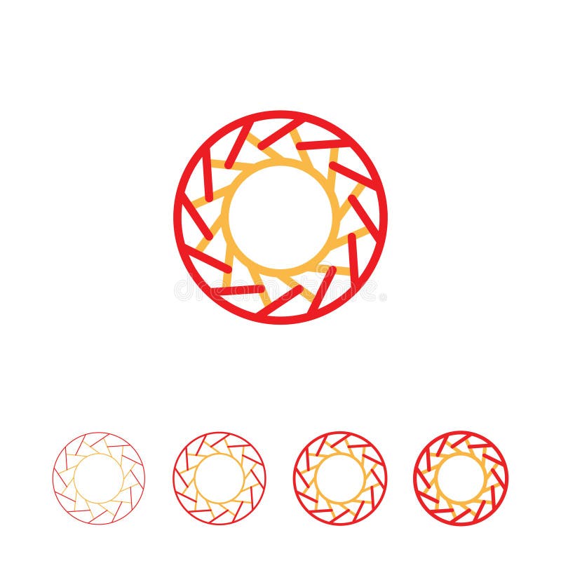 Camera shutter illustration. Abstract round shaped symbol. Sunny vector illustration. vector illustration