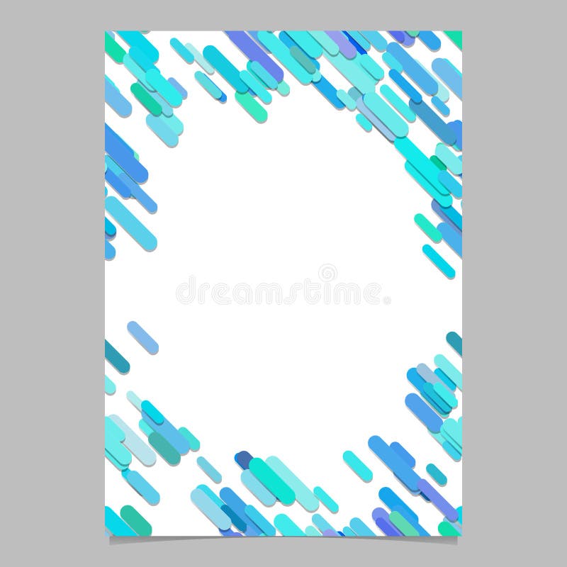 Abstract Rounded Diagonal Stripe Pattern Brochure Template Blank