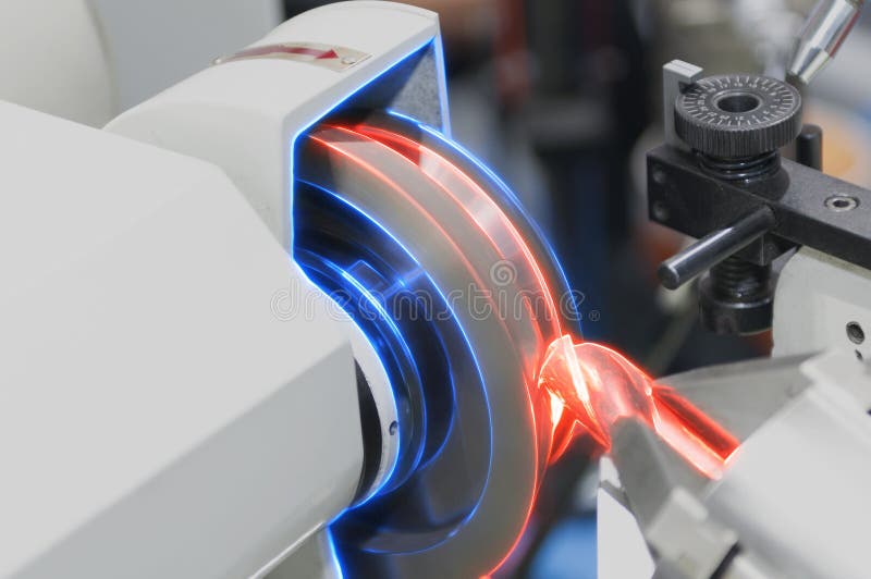 The abstract scene Drill grinding machine stock image