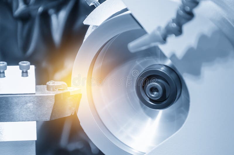 The abstract scene of the grinding machine stock photography