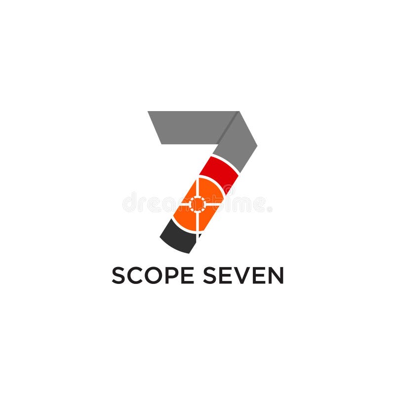 ABSTRACT SCOPE SEVEN LOGO DESIGN VECTOR