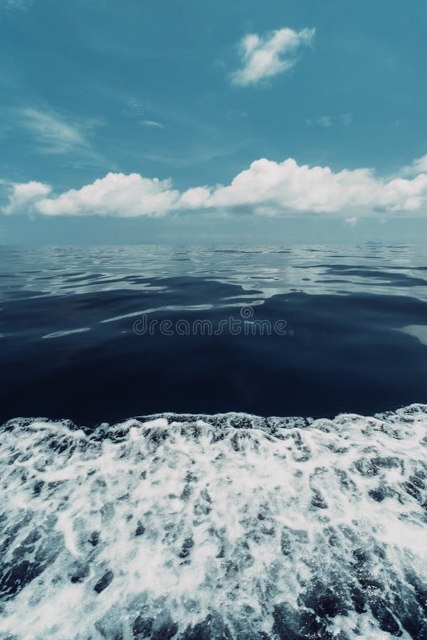 Abstract Sea Background with Copy Space, Blue Ocean Water with ...