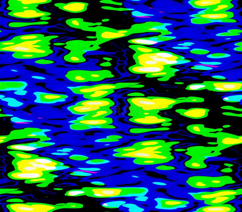 Abstract Seamless Background in Blue and Green and Black Colors. Stock