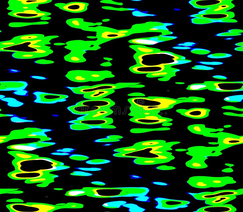 Abstract Seamless Background in Blue and Green and Black Colors. Stock