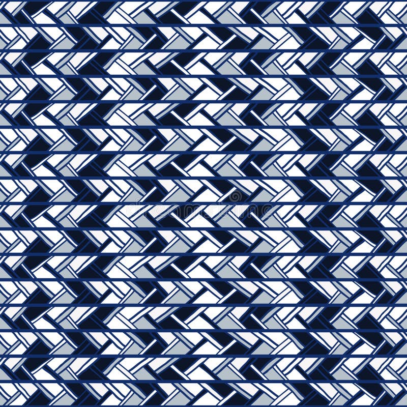 Abstract seamless blue pattern of vertical stripes doodles.