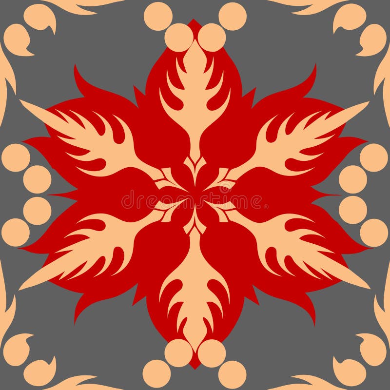 Abstract seamless floral pattern vector art illustration stock illustration