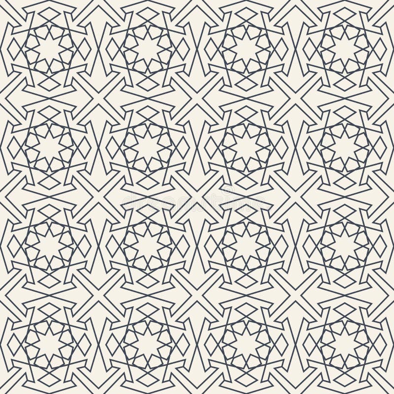 Abstract Seamless Geometric Islamic Wallpaper Pattern Stock Vector Illustration of geometric