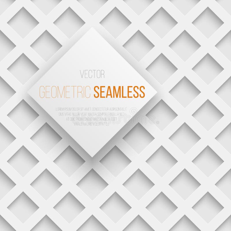 Abstract seamless geometric square pattern with stock illustration