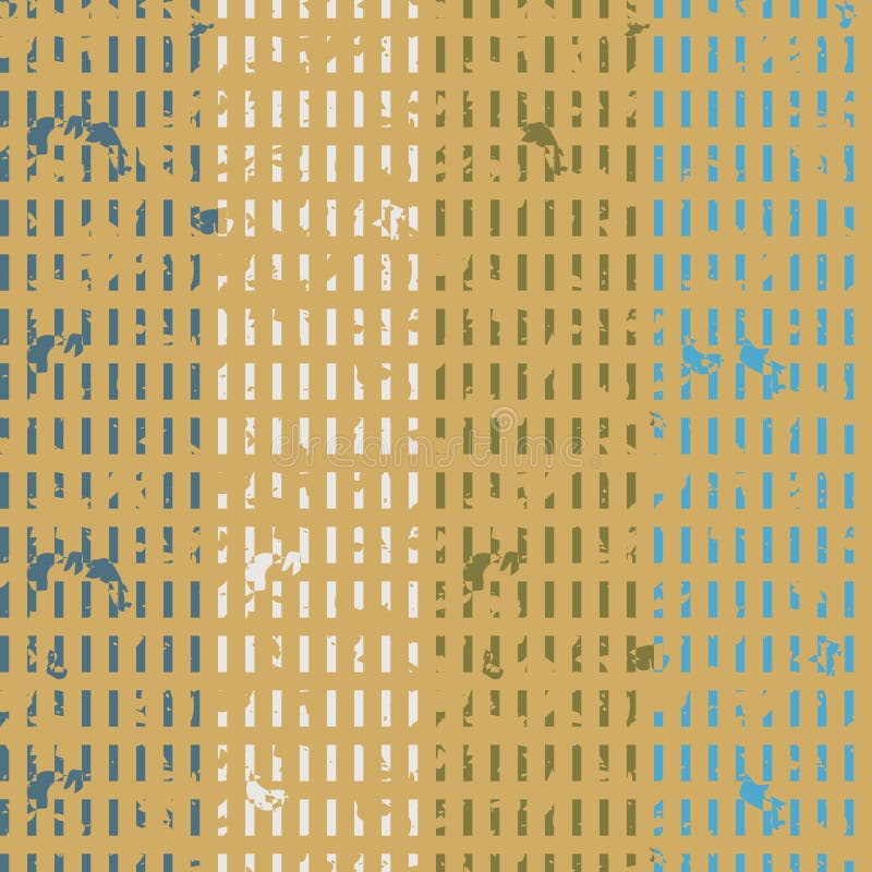 Abstract seamless geometric vector pattern with grunge effect. Autumn colour brick wall illustration. royalty free illustration