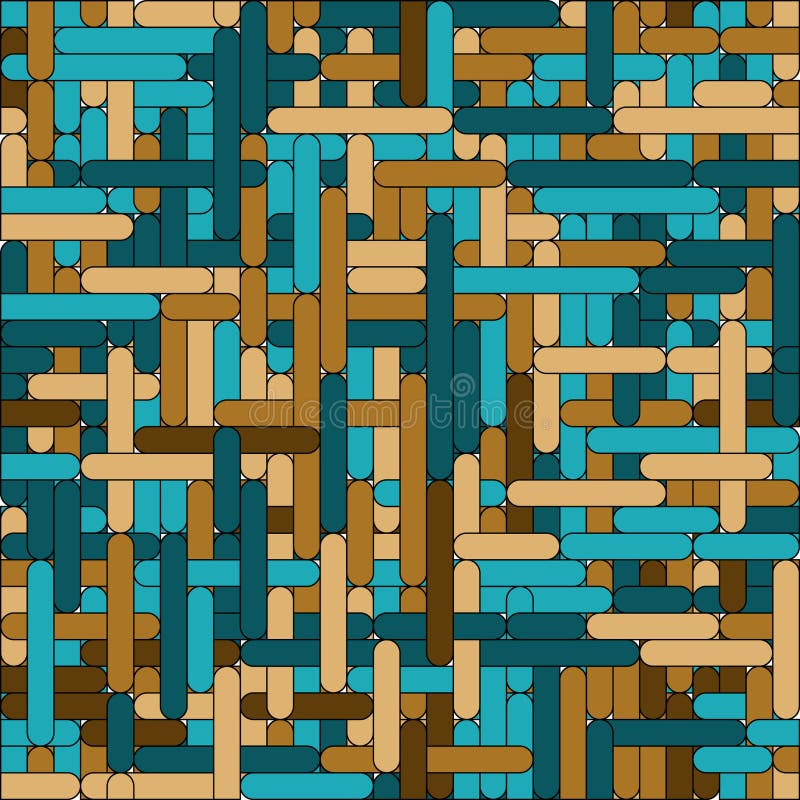 Blue-brown grid seamless
