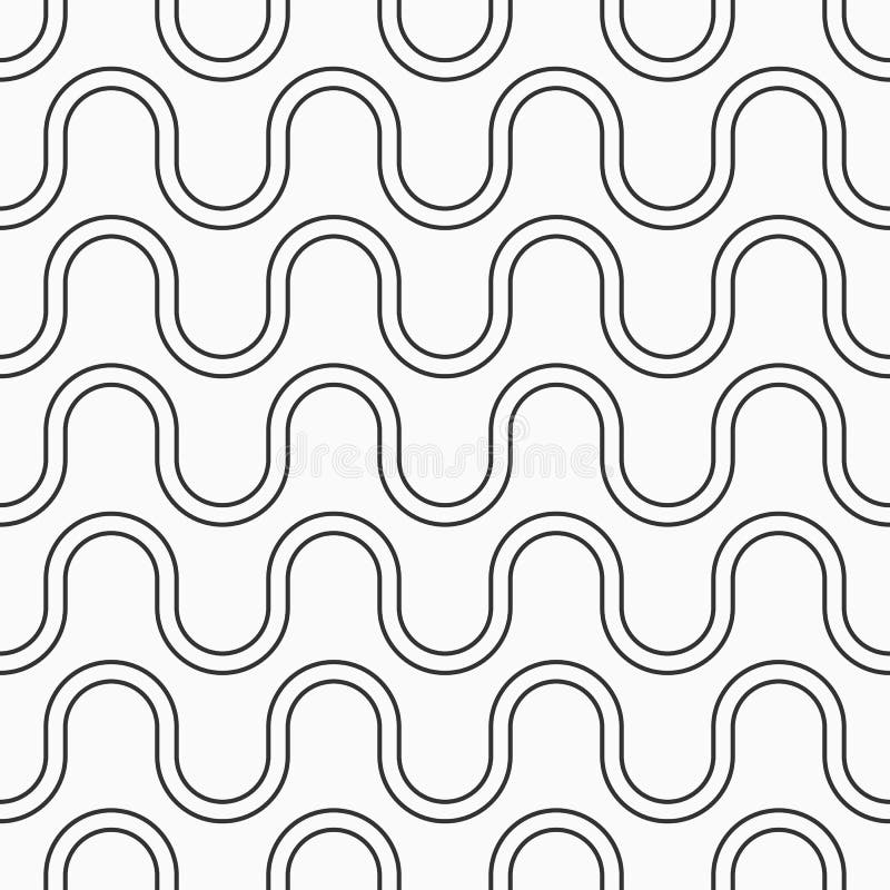 Abstract seamless pattern. Modern stylish texture. Regular repeating smooth lines, curved shapes. Linear style. royalty free illustration Abstract seamless pattern. Modern stylish texture. Regular repeating smooth lines, curved shapes. Linear style. royalty free illustration