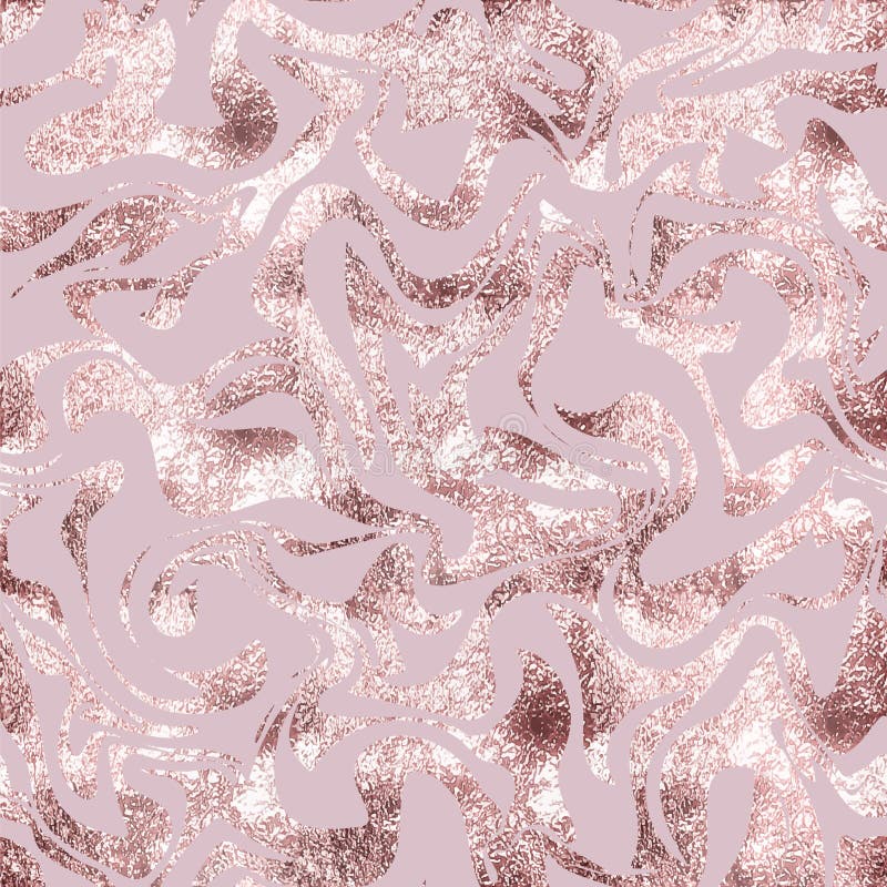 Abstract seamless pattern. Repeating glam background. Marble effect foil. Repeated rose gold patern. Color texture. Beauty backdro royalty free stock photos