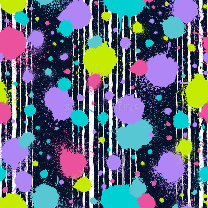 Abstract Seamless Pattern. Repeating Graffiti Backdrop. Background ...