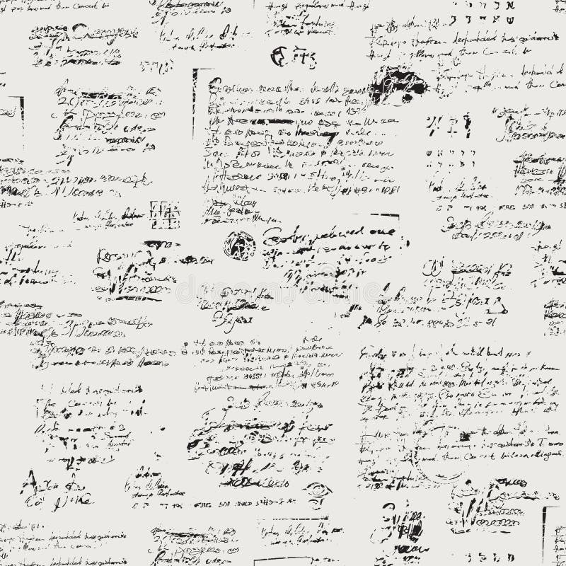 Abstract seamless pattern with scribbles and blots royalty free illustration