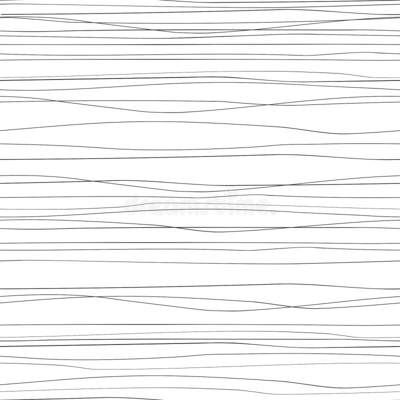 Abstract Seamless Pattern with Thin Hand Drawn Horizontal Lines