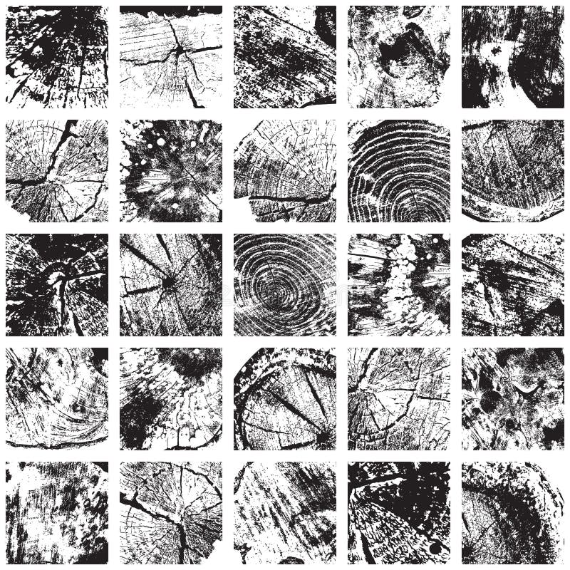 Abstract seamless pattern of various wood textures stock illustration