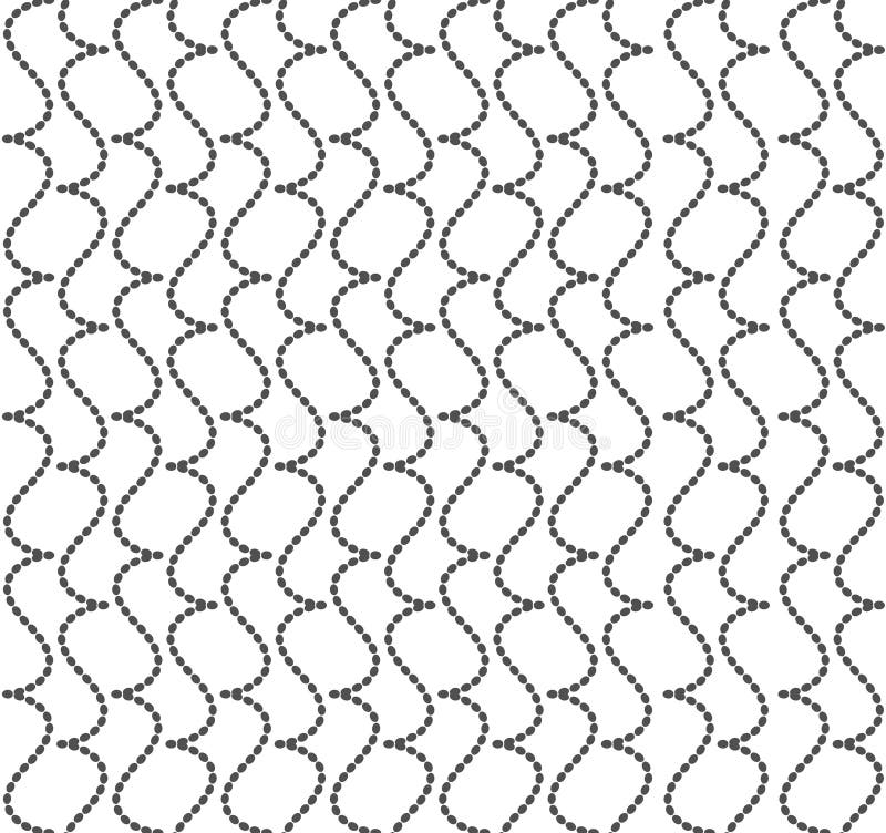 Abstract seamless pattern of winding lines of dots vector illustration