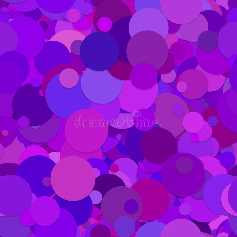 Abstract seamless random dot pattern background - vector graphic from purple circles royalty free illustration