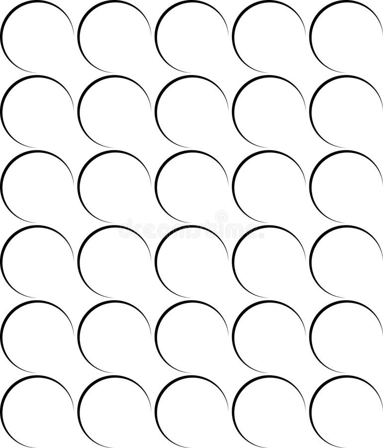Abstract Seamless Thin Curve Pattern On White Background royalty free illustration