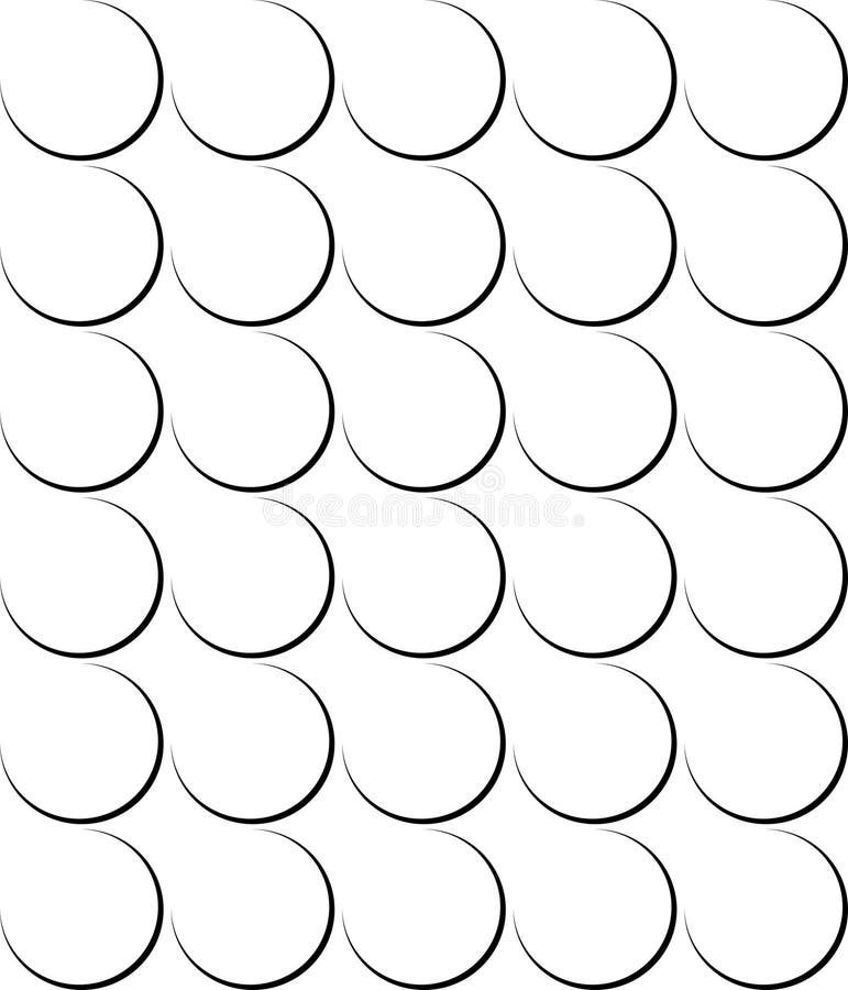 Abstract Seamless Thin Curvey Pattern Repeated Design On White Background vector illustration