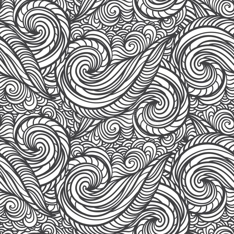 Abstract Seamless Wavy Pattern Stock Illustration - Illustration of ...