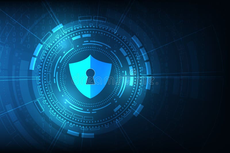 Abstract security digital technology background. protection mechanism and system privacy. vector illustration.