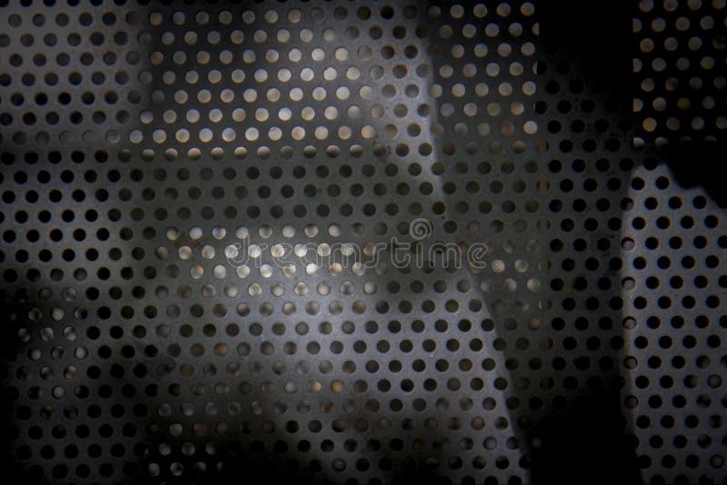 Abstract Of Shadow Leaf On Black Metal Texture Steel Background Stock
