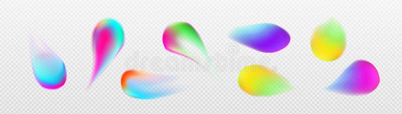 Abstract shape with gradient color and blur effect royalty free illustration