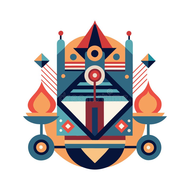 Abstract shape and line pattern design illustration vector illustration