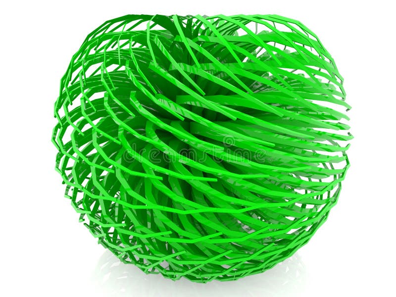 Abstract shaped green ball stock illustration