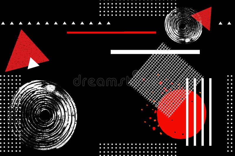 Abstract Shapes Modern Geometric Black Background, Vector Stock Vector