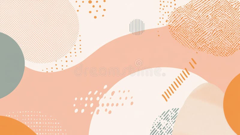 Abstract shapes in soft pastel colors creating a modern background vector illustration