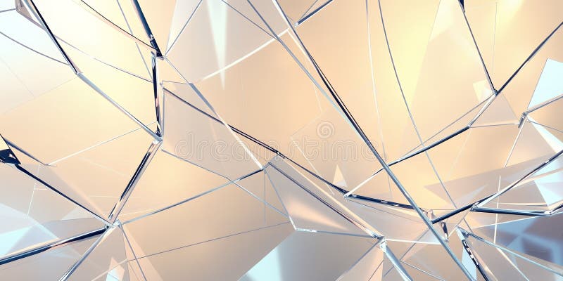 Abstract Shattered Glass Background Modern Geometric Crystal Design stock illustration