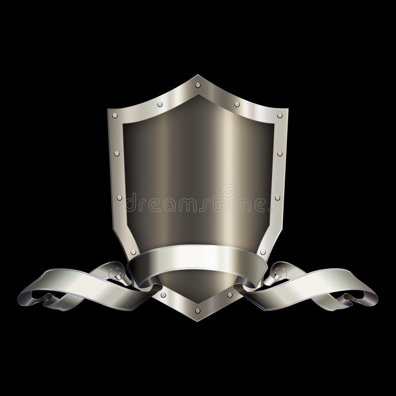 Abstract shield and ribbon. vector illustration Abstract shield and ribbon. vector illustration