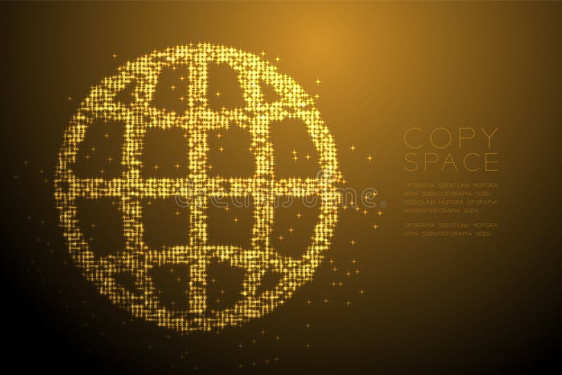 Abstract Shiny Bokeh star pattern Network icon shape, concept design gold color illustration royalty free illustration Abstract Shiny Bokeh star pattern Network icon shape, concept design gold color illustration royalty free illustration