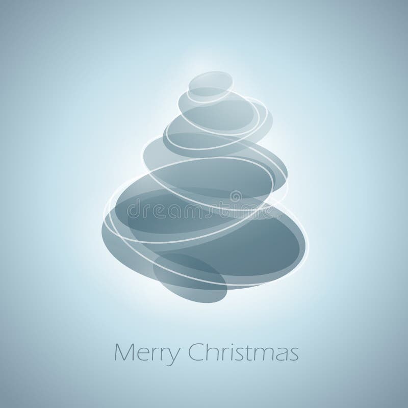Abstract shiny christmas tree. royalty free illustration