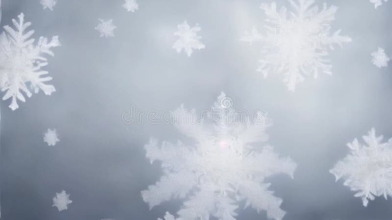 Abstract shiny grey tone color snowflake bokeh background, motion royalty free illustration