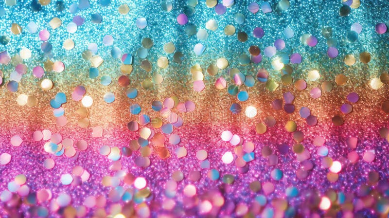 Abstract shiny multicolored texture made of sparkling sparkles and stars. Sparkling festive background. Glitter light royalty free illustration