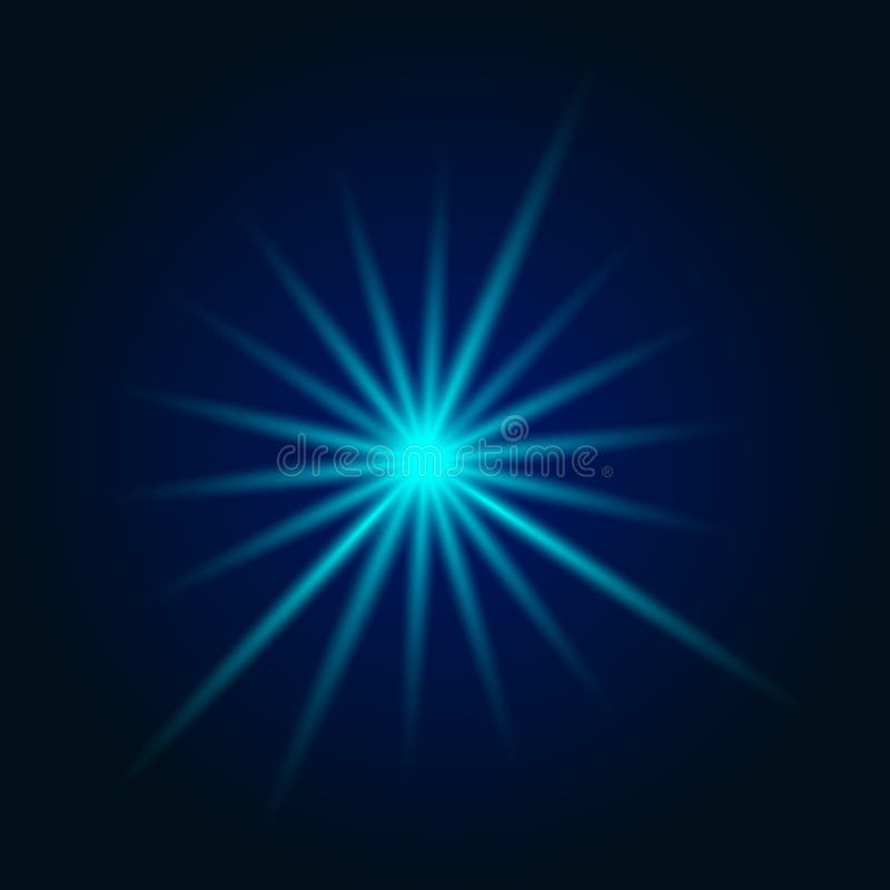 Abstract Shiny Star on Dark Background Stock Vector - Illustration of ...