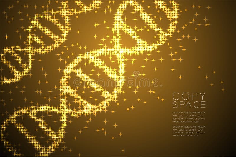 Abstract Shiny Star pattern DNA shape, Science concept design royalty free illustration
