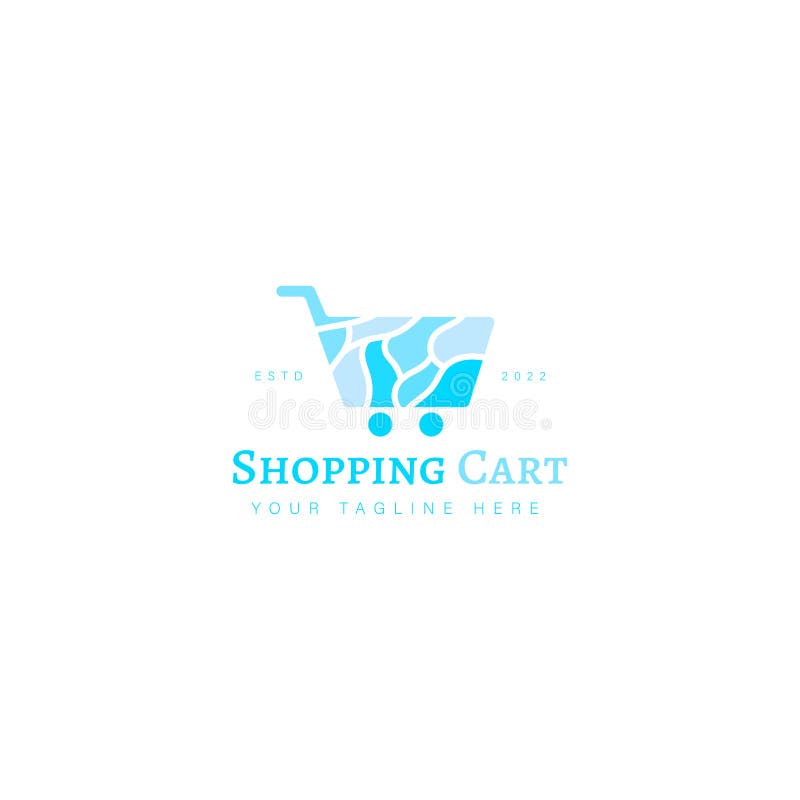 Abstract Shopping Cart Logo Design Icon Illustration Stock Vector