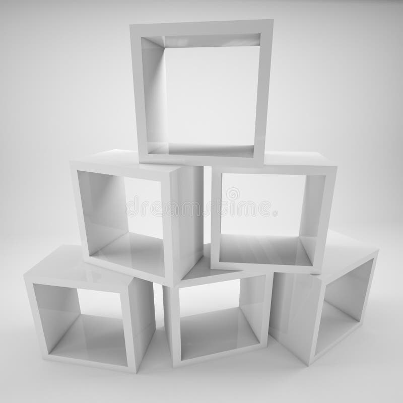 Arrangement Cubes Showcase Store Stock Illustrations 4 Arrangement