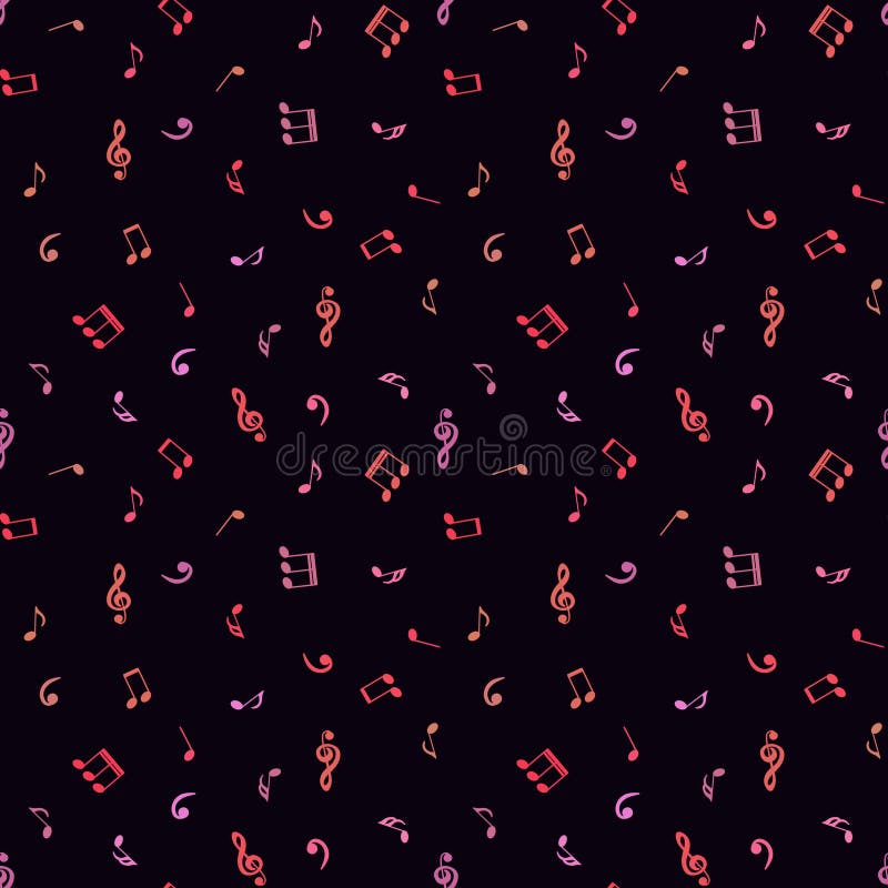 Abstract Sign Symbols Seamless Music Notes Pattern for Wrapping and Kids  Fabrics and Clothes Print and Study Notebooks Stock Illustration -  Illustration of bass, background: 253857614