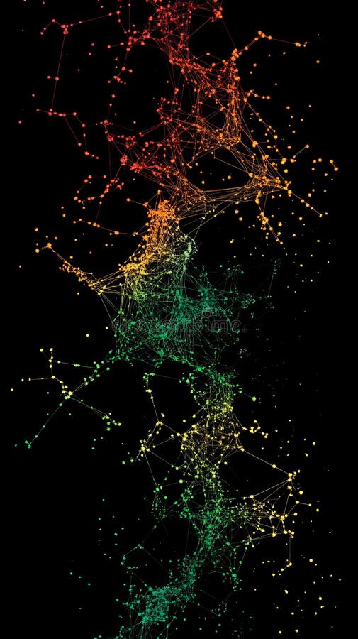Abstract Silhouette of a Global Network Connecting Concepts and Ideas royalty free illustration