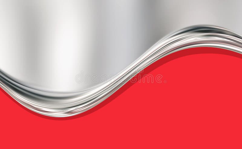 Abstract Silver and Red Background with Liquid Silver Wave Stock  Illustration - Illustration of modern, render: 180608553