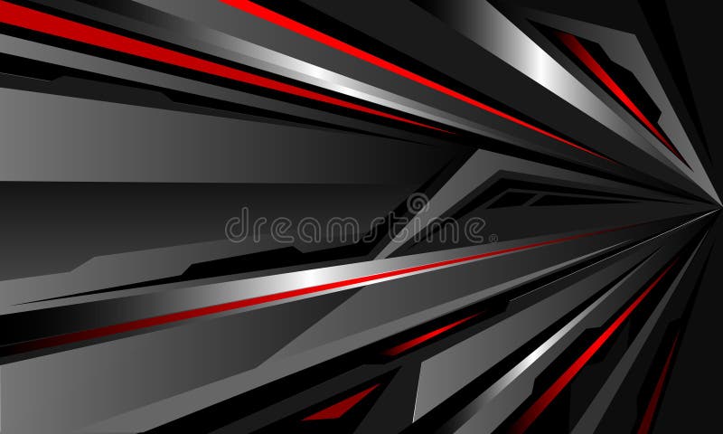 Abstract silver red speed geometric overlap shadow design modern futuristic background vector