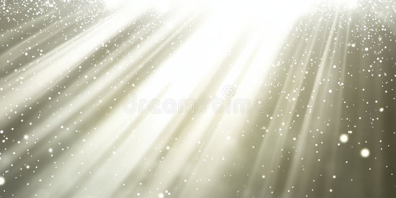 Abstract Silver White Blurred Bright Shiny Glitter Sparkles Rays Of Light Illumination Background stock illustration