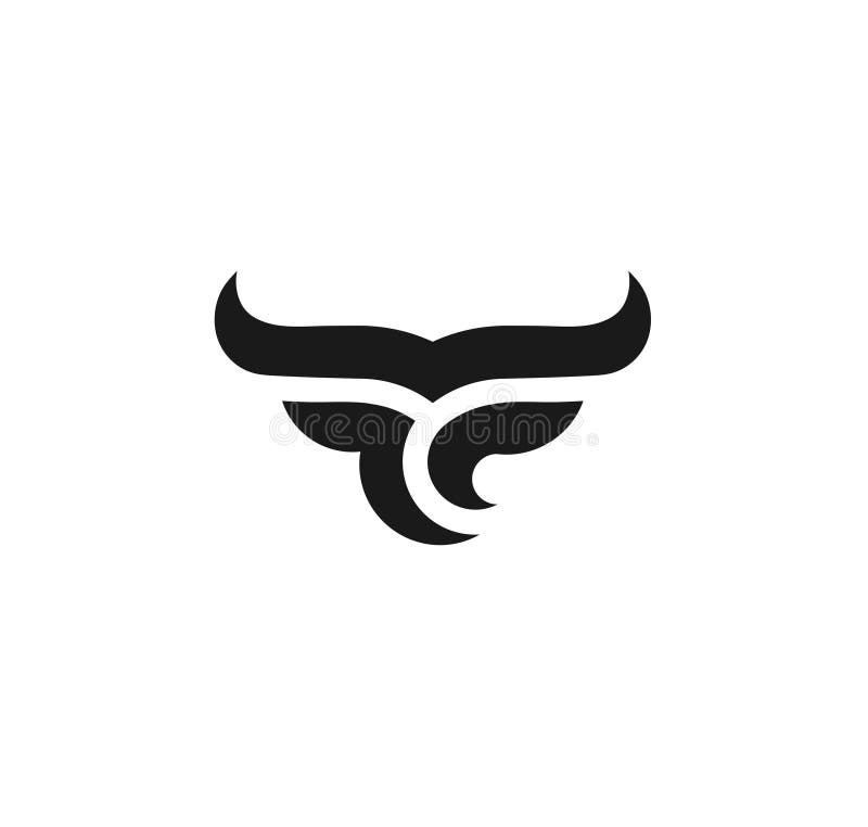 Abstract Simple Bull Head Vector Logo Stock Vector - Illustration of ...
